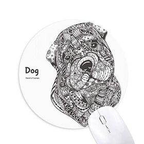 Dıythinker Paint Puppy Friend Company Baskılı Yuvarlak Kaymaz Kauçuk Mouse Pad