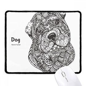 Dıythinker Paint Puppy Friend Company Kaymaz Siyah Başlıklı Kenarlar Mouse Pad