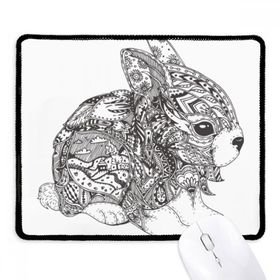 Dıythinker Paint Rabbits Friend Company Kaymaz Siyah Başlıklı Kenarlar Mouse Pad