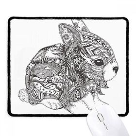 Dıythinker Paint Rabbits Friend Company Kaymaz Siyah Başlıklı Kenarlar Mouse Pad