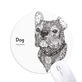 Dıythinker Paint Run Dog Friend Company Baskılı Yuvarlak Kaymaz Kauçuk Mouse Pad