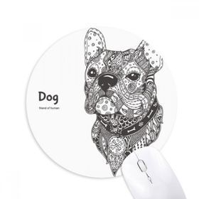 Dıythinker Paint Run Dog Friend Company Baskılı Yuvarlak Kaymaz Kauçuk Mouse Pad