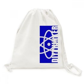 Dıythinker Paket Mavi Kare Uyarı İşaretli Kanvas İpli Sırt Çantası