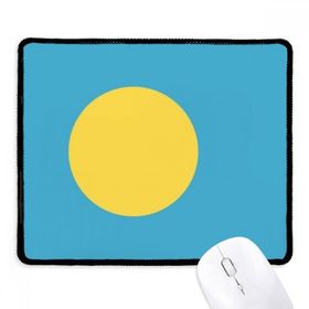 Dıythinker Palau Ulusal Bayrağı Okyanusya Ülke Sembolü Kaymaz Siyah Başlıklı Kenarlar Mouse Pad