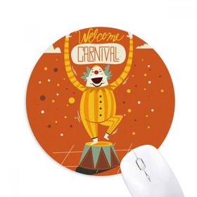 Dıythinker Palyaço Maskesi Happy Carnival Of Venice Baskılı Yuvarlak Kaymaz Kauçuk Mouse Pad