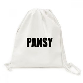 Dıythinker Pansy Renk Siyah İsim Kanvas İpli Sırt Çantası