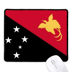 Dıythinker Papua Yeni Gine Ulusal Bayrağı Okyanusya Ülke Kaymaz Siyah Başlıklı Kenarlar Mouse Pad