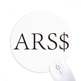 Dıythinker Para Birimi Sembolü Arjantin Pezosu Baskılı Yuvarlak Kaymaz Kauçuk Mouse Pad