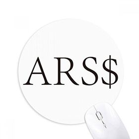 Dıythinker Para Birimi Sembolü Arjantin Pezosu Baskılı Yuvarlak Kaymaz Kauçuk Mouse Pad