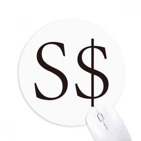 Dıythinker Para Birimi Sembolü Singapur Doları Baskılı Yuvarlak Kaymaz Kauçuk Mouse Pad