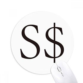 Dıythinker Para Birimi Sembolü Singapur Doları Baskılı Yuvarlak Kaymaz Kauçuk Mouse Pad