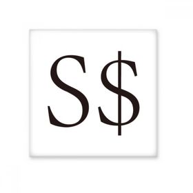 Dıythinker Para Birimi Sembolü Singapur Doları Seramik 10x10 cm Seramik Karo