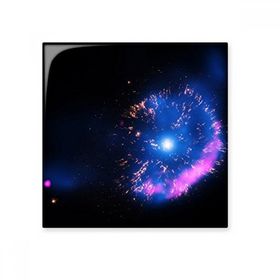 Dıythinker Parlak Güzel Gizemli Nebula Evren Uzay İllüstrasyonu 10x10 cm Seramik Karo