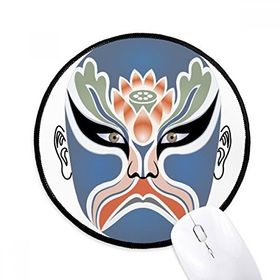 Dıythinker Pekin Opera Maskesi Renkli Xiangjianghui Yuvarlak Kaymaz Mouse Pad