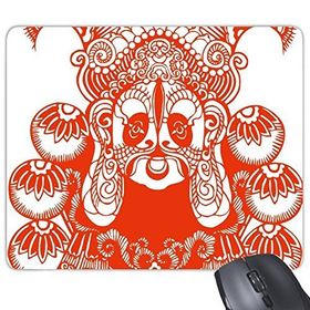 Dıythinker Pekin Opera Pekin Operası Yüz Maskesi Kırmızı Changes Uçuş İllüstrasyon Desen Dikdörtgen Kaymaz Kauçuk Mouse Pad