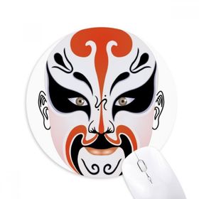 Dıythinker Pekin Operası Maskesi Renkli Mukezhai Baskılı Yuvarlak Kaymaz Kauçuk Mouse Pad