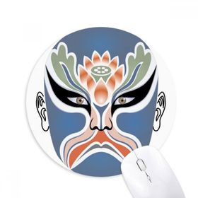 Dıythinker Pekin Operası Maskesi Renkli Xiangjianghui Baskılı Yuvarlak Kaymaz Kauçuk Mouse Pad