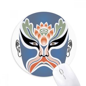 Dıythinker Pekin Operası Maskesi Renkli Xiangjianghui Baskılı Yuvarlak Kaymaz Kauçuk Mouse Pad