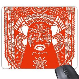 Dıythinker Pekin Operası Pekin Operası Yüz Maskesi Kırmızı Dahuichao Kağıt Kesim Sanat Çin Geleneksel Kültür İllüstrasyon Desen Baskılı Dikdörtgen Kaymaz Kauçuk Mouse Pad
