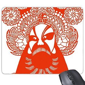 Dıythinker Pekin Operası Pekin Operası Yüz Maskesi Kırmızı Zhaixinglou Kağıt Kesim Çin Geleneksel Kültür Sanat İllüstrasyon Desen Baskılı Dikdörtgen Kaymaz Kauçuk Mouse Pad
