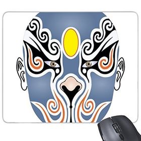 Dıythinker Pekin Operası Pekin Operası Yüz Maskesi Renkli Baizitu Sanat Çin Geleneksel Kültür İllüstrasyon Desen Baskılı Dikdörtgen Kaymaz Kauçuk Mouse Pad