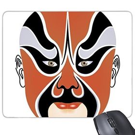 Dıythinker Pekin Operası Pekin Operası Yüz Maskesi Renkli Guowuguan Sanat Çin Geleneksel Kültür İllüstrasyon Desen Baskılı Dikdörtgen Kaymaz Kauçuk Mouse Pad