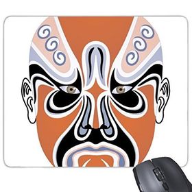 Dıythinker Pekin Operası Pekin Operası Yüz Maskesi Renkli Lianyingzhai Sanat Çin Geleneksel Kültür İllüstrasyon Desen Baskılı Dikdörtgen Kaymaz Kauçuk Mouse Pad