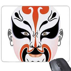 Dıythinker Pekin Operası Pekin Operası Yüz Maskesi Renkli Mukezhai Sanat Çin Geleneksel Kültür İllüstrasyon Desen Baskılı Dikdörtgen Kaymaz Kauçuk Mouse Pad