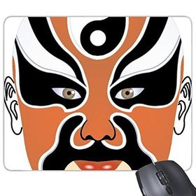 Dıythinker Pekin Operası Pekin Operası Yüz Maskesi Renkli Tielongshan Sanat Çin Geleneksel Kültür İllüstrasyon Desen Baskılı Dikdörtgen Kaymaz Kauçuk Mouse Pad