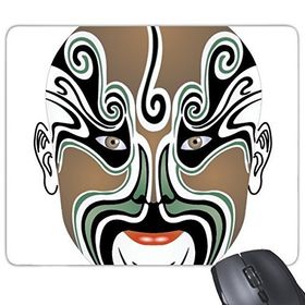 Dıythinker Pekin Operası Pekin Operası Yüz Maskesi Renkli Wangwujiang Sanat Çin Geleneksel Kültür İllüstrasyon Desen Baskılı Dikdörtgen Kaymaz Kauçuk Mouse Pad