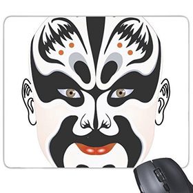 Dıythinker Pekin Operası Pekin Operası Yüz Maskesi Renkli Zhangfei Ganlusi Sanat Çin Geleneksel Kültür İllüstrasyon Desen Baskılı Dikdörtgen Kaymaz Kauçuk Mouse Pad