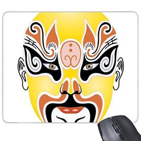Dıythinker Pekin Operası Pekin Operası Yüz Maskesi Renkli Zhanwancheng Sanat Çin Geleneksel Kültür İllüstrasyon Desen Baskılı Dikdörtgen Kaymaz Kauçuk Mouse Pad