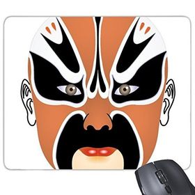 Dıythinker Pekin Operası Pekin Operası Yüz Maskesi Renkli Zhulianzhai Sanat Çin Geleneksel Kültür İllüstrasyon Desen Baskılı Dikdörtgen Kaymaz Kauçuk Mouse Pad