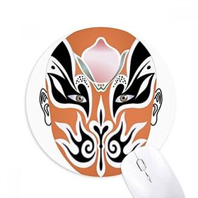 Dıythinker Pekin Operası Yüz Maskesi Renkli Jinshuiqiao Baskılı Yuvarlak Kaymaz Kauçuk Mouse Pad