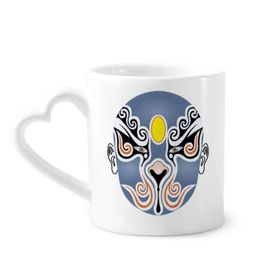 Dıythinker Peking Opera Maskesi Renkli Baizitu Kupaları Seramik Kupa 350 ml