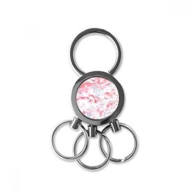 Dıythinker Pembe Beyaz Mermer Modern Edebiyat Taze İllüstrasyon Desen Metal Anahtarlık