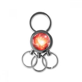 Dıythinker Pembe Fantezi Galaksi Güzel Bulutsusu İllüstrasyon Desen Metal Anahtarlık