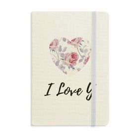 Dıythinker Pembe Gül Çizim Sanatı Bitki Baskılı A5 Defter