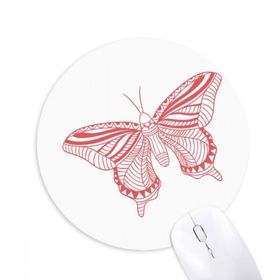 Dıythinker Pembe Kelebek Uçurtma Baskılı Yuvarlak Kaymaz Kauçuk Mouse Pad