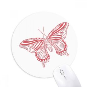 Dıythinker Pembe Kelebek Uçurtma Baskılı Yuvarlak Kaymaz Kauçuk Mouse Pad