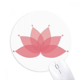 Dıythinker Pembe Lotus Çiçek Bitki Çiçek Baskılı Yuvarlak Kaymaz Kauçuk Mouse Pad