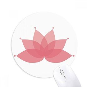 Dıythinker Pembe Lotus Çiçek Bitki Çiçek Baskılı Yuvarlak Kaymaz Kauçuk Mouse Pad