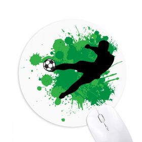 Dıythinker Penalty Kick Futbol Spor Baskılı Yuvarlak Kaymaz Kauçuk Mouse Pad