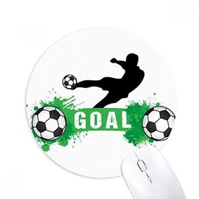 Dıythinker Penalty Kick Futbol Spor Metin Baskılı Yuvarlak Kaymaz Kauçuk Mouse Pad