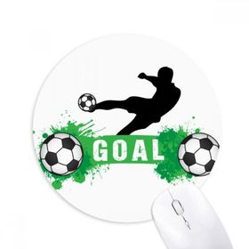 Dıythinker Penalty Kick Futbol Spor Metin Baskılı Yuvarlak Kaymaz Kauçuk Mouse Pad