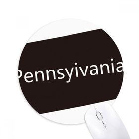 Dıythinker Pennsylvania ABD Haritası Silüeti Baskılı Yuvarlak Kaymaz Kauçuk Mouse Pad