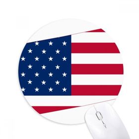 Dıythinker Pennsylvania Amerika Haritası Yıldızlar Çizgili Bayrak Baskılı Yuvarlak Kaymaz Kauçuk Mouse Pad