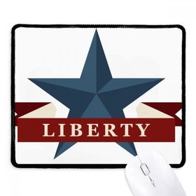 Dıythinker Pentagram Özgürlük Slogan Amerika Ülke Şehir Kaymaz Siyah Başlıklı Kenarlar Mouse Pad