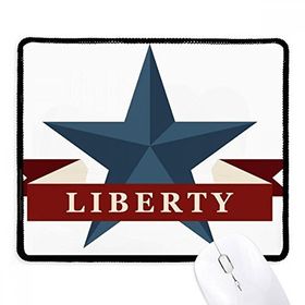 Dıythinker Pentagram Özgürlük Slogan Amerika Ülke Şehir Kaymaz Siyah Başlıklı Kenarlar Mouse Pad