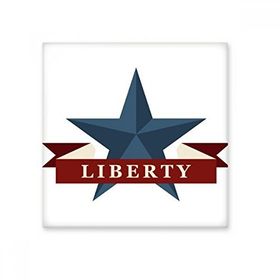 Dıythinker Pentagram Özgürlük Sloganı Amerika Ülke Şehir Seramik Bisk Fayans Dekorasyon 20x20 cm Seramik Karo